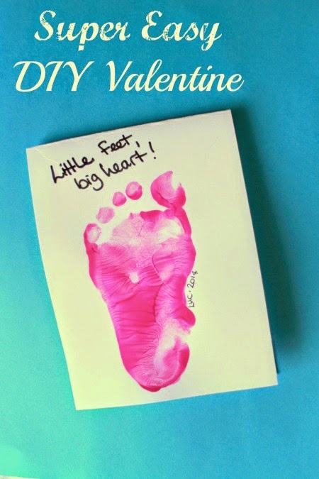 Super easy and adorable footprint Valentine cards!